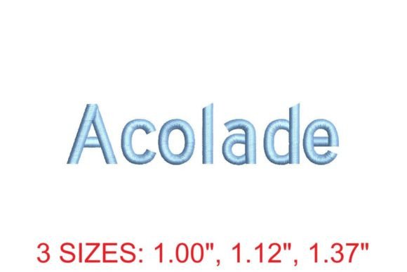 Acolade Embroidery Font Review