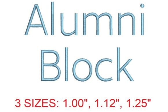 Alumni Block Embroidery Font Review