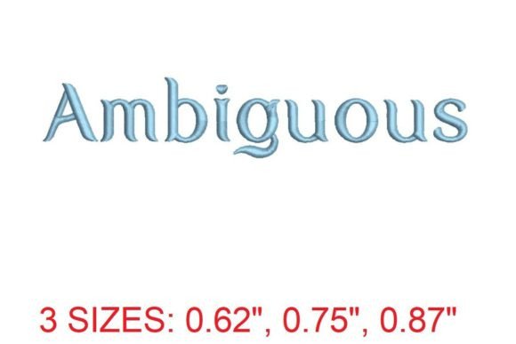 Ambiguous Embroidery Font Review