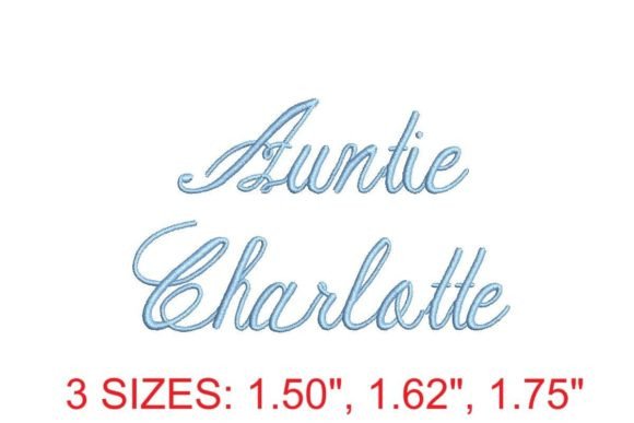 Auntie Charlotte Font Review for Embroidery Projects
