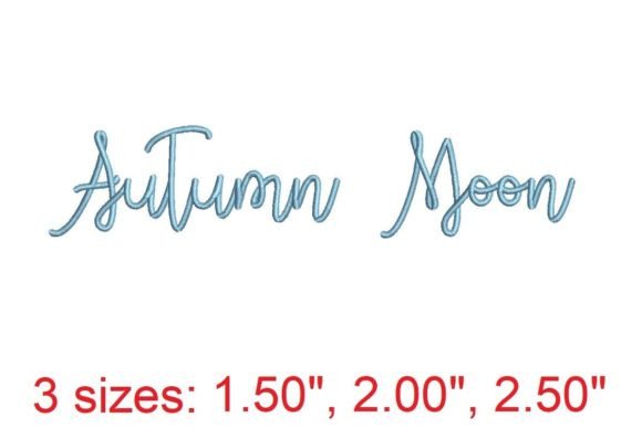 Autumn Moon Embroidery Font Review