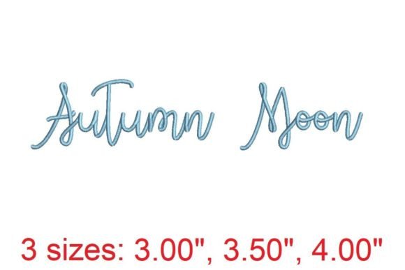 Autumn Moon Embroidery Font Review
