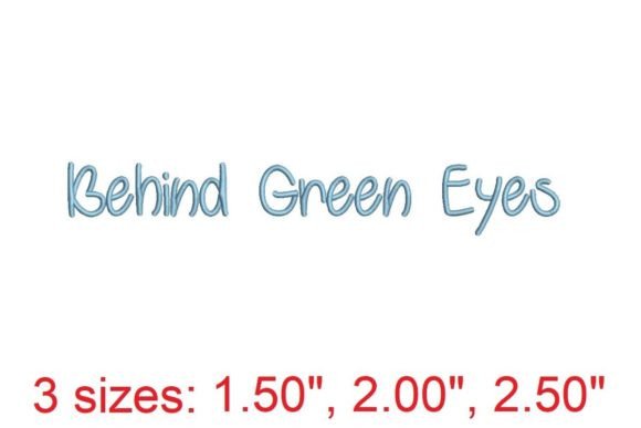 Behind Green Eyes Embroidery Font Review