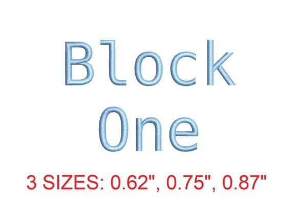 Block One Embroidery Font Review