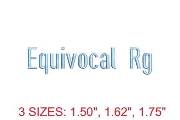 Equivocal RG Embroidery Font Review