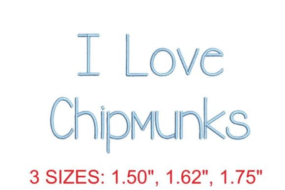 I Love Chipmunks Embroidery Font Review