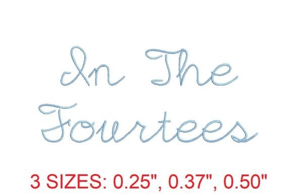 In the Fourtees Embroidery Font Review