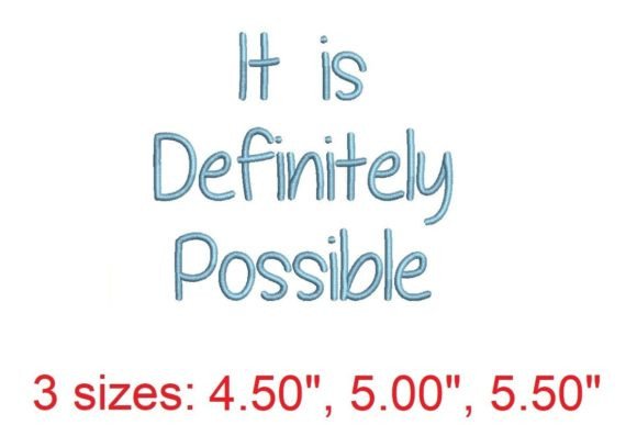 It Is Definitely Possible Embroidery Review