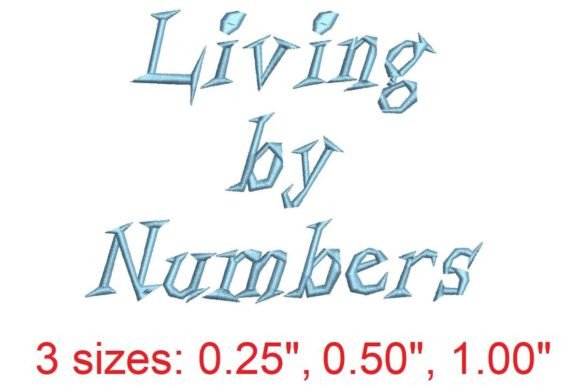Living by Numbers Embroidery Font Review