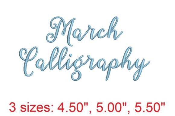 March Calligraphy Embroidery Review