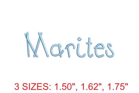 Marites Font Embroidery Design Review