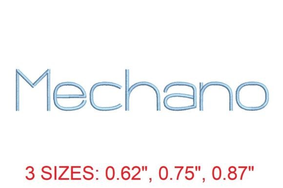 Mechano Embroidery Font Review