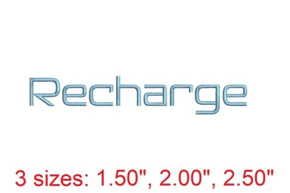 Recharge Embroidery Font Review