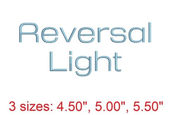 Reversal Light Embroidery Font Review