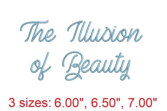 The Illusion of Beauty Embroidery Font Review