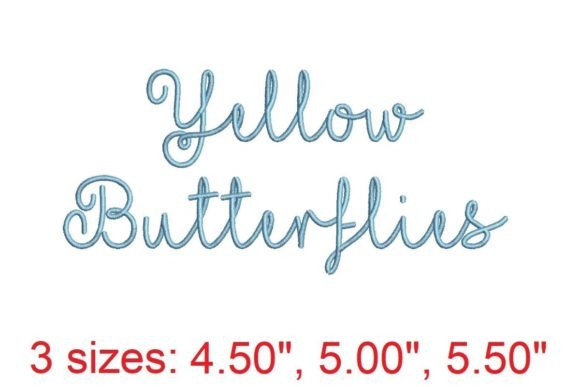 Yellow Butterflies Embroidery Font Review